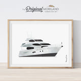 Yacht Watercolor painting gift 