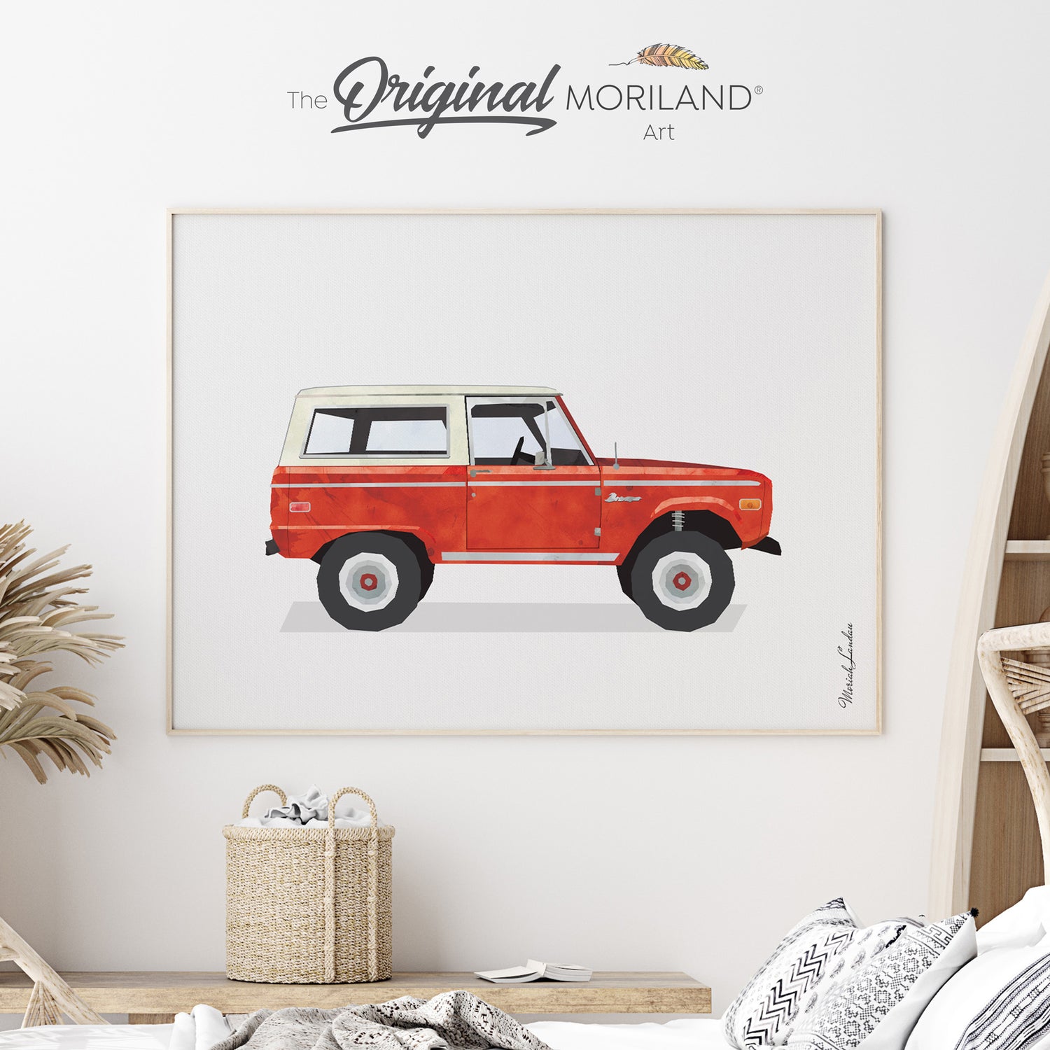 Vintage SUV Fine Art Print for Boy Room Decor