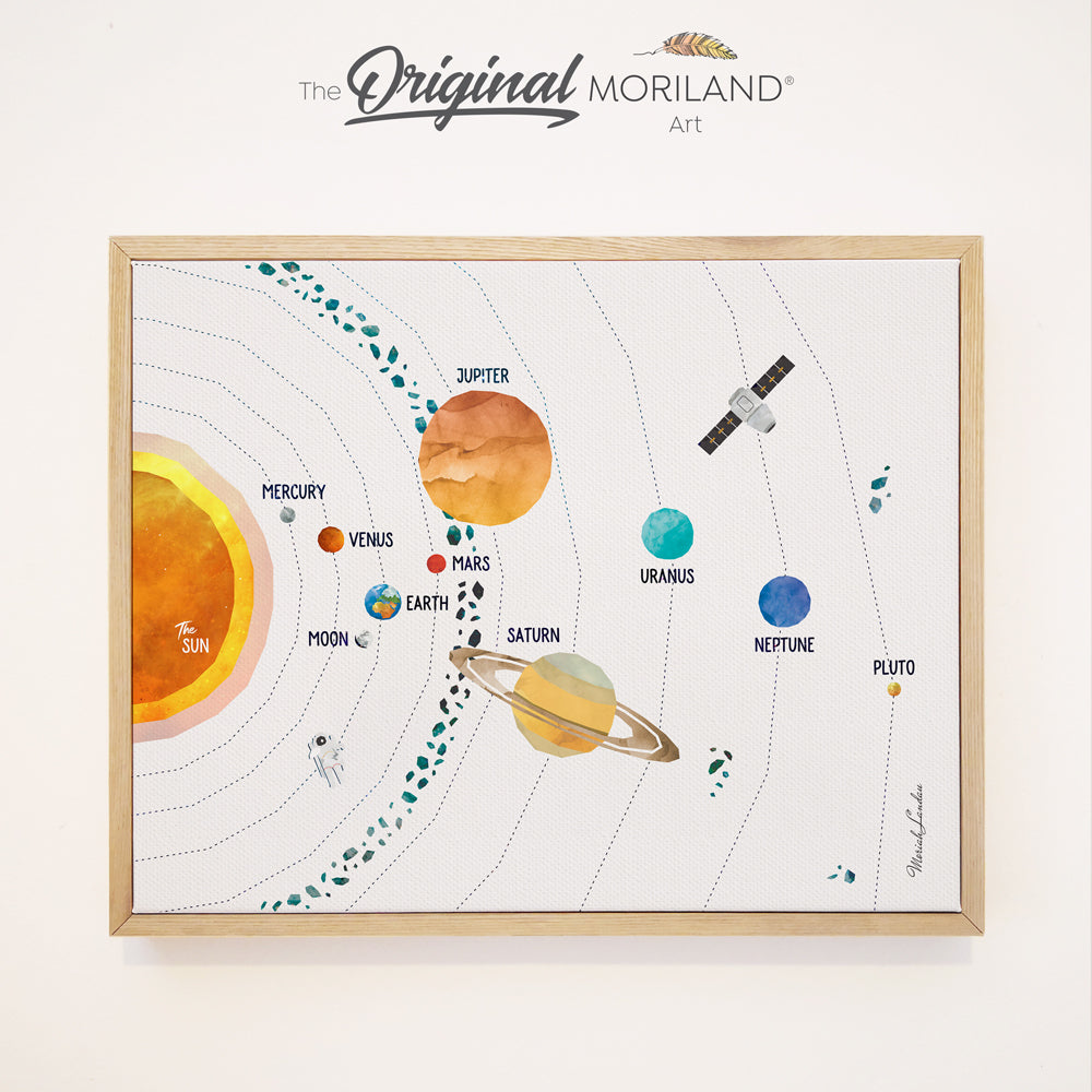 Educational Space Wall Art - Framed Canvas Prints - Set of 4 - LAND105