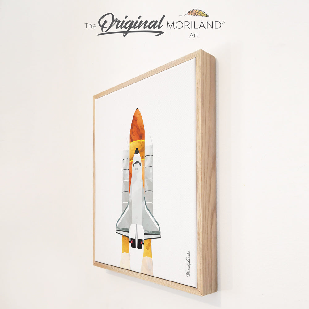 Space Shuttle | Vertical - Framed Canvas Print