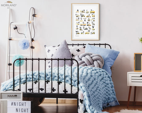 Transportation vehicle Alphabet print for boy room decor