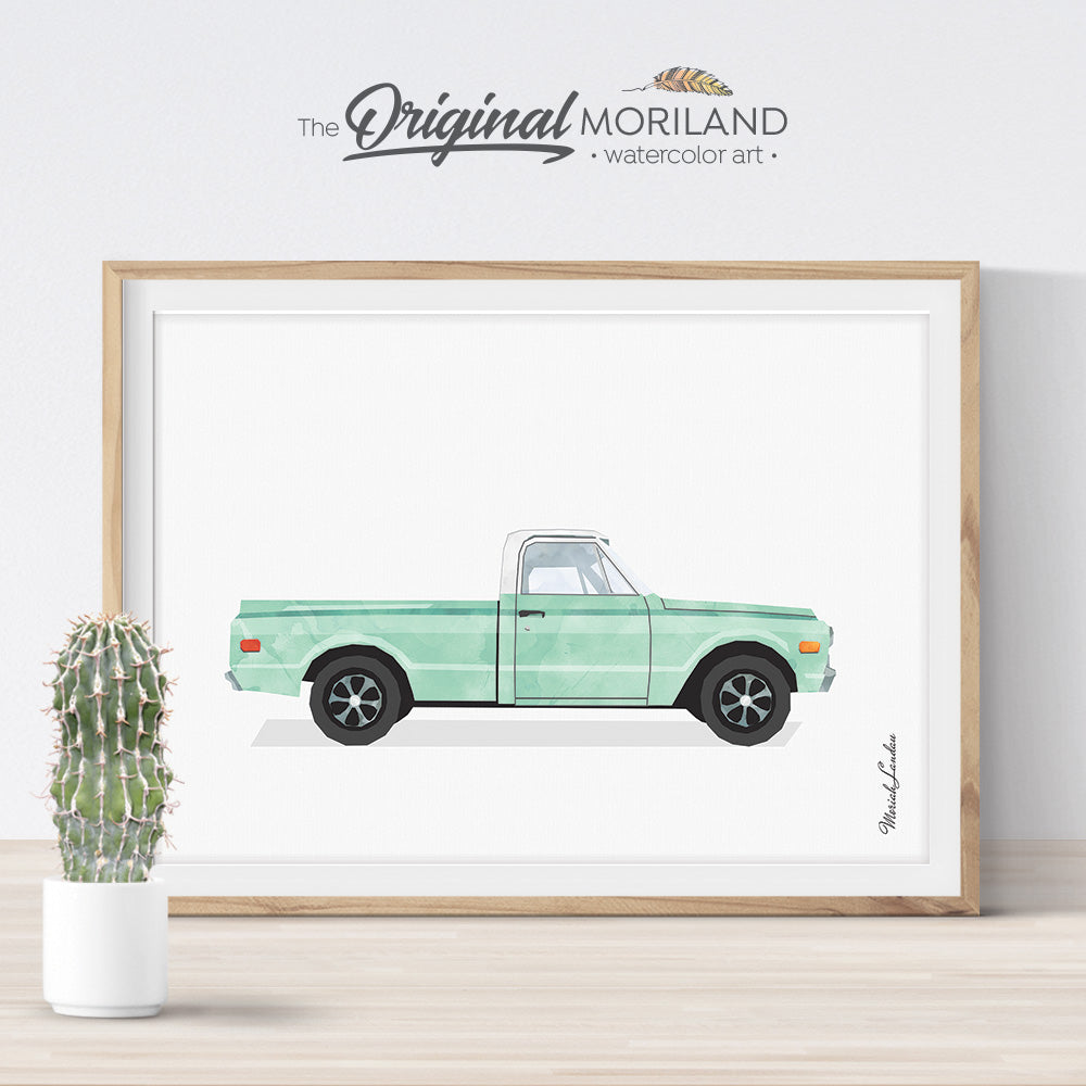 Vintage Trucks - Printable Set of 9 - LAND88