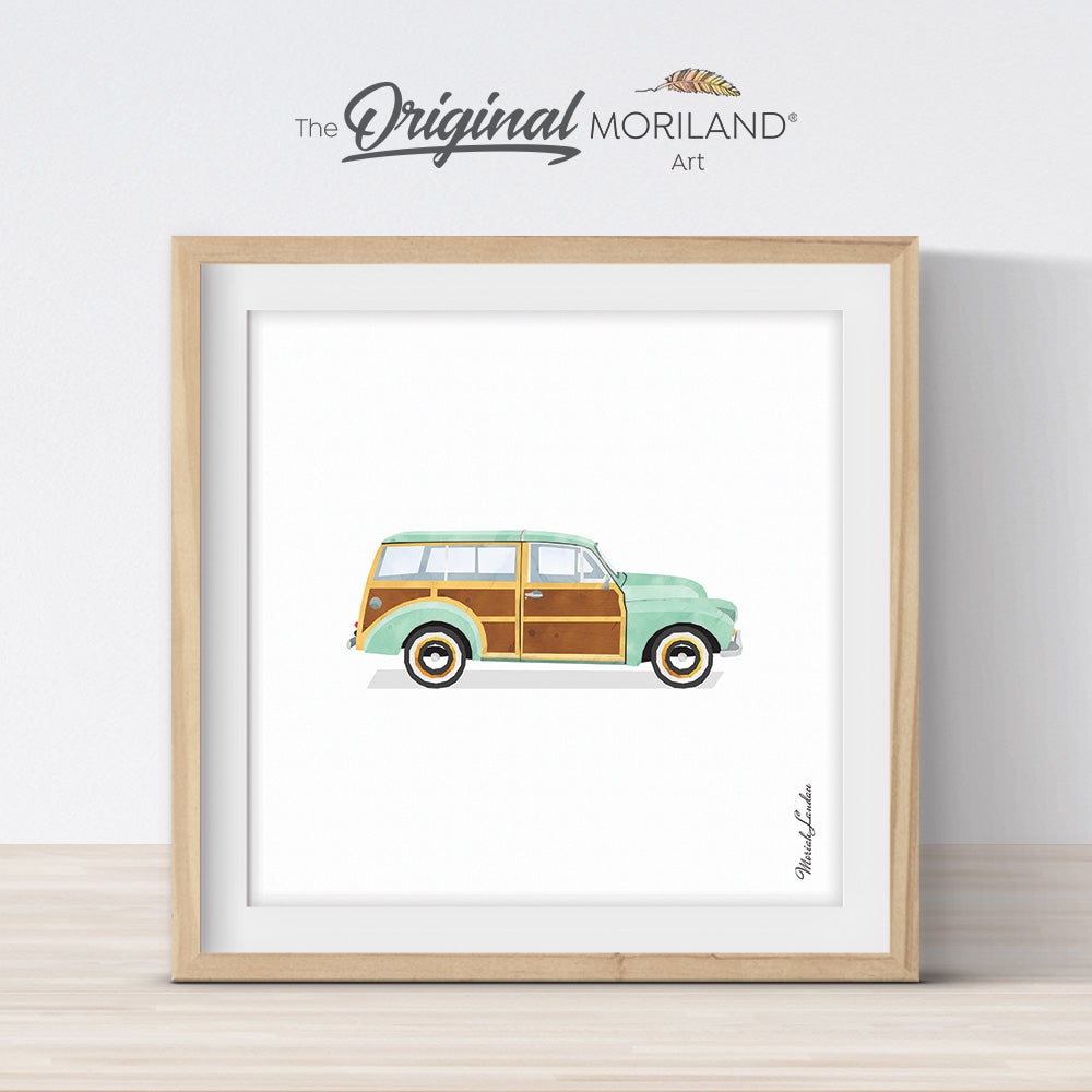 Vintage Woodie Car Print - Printable Art