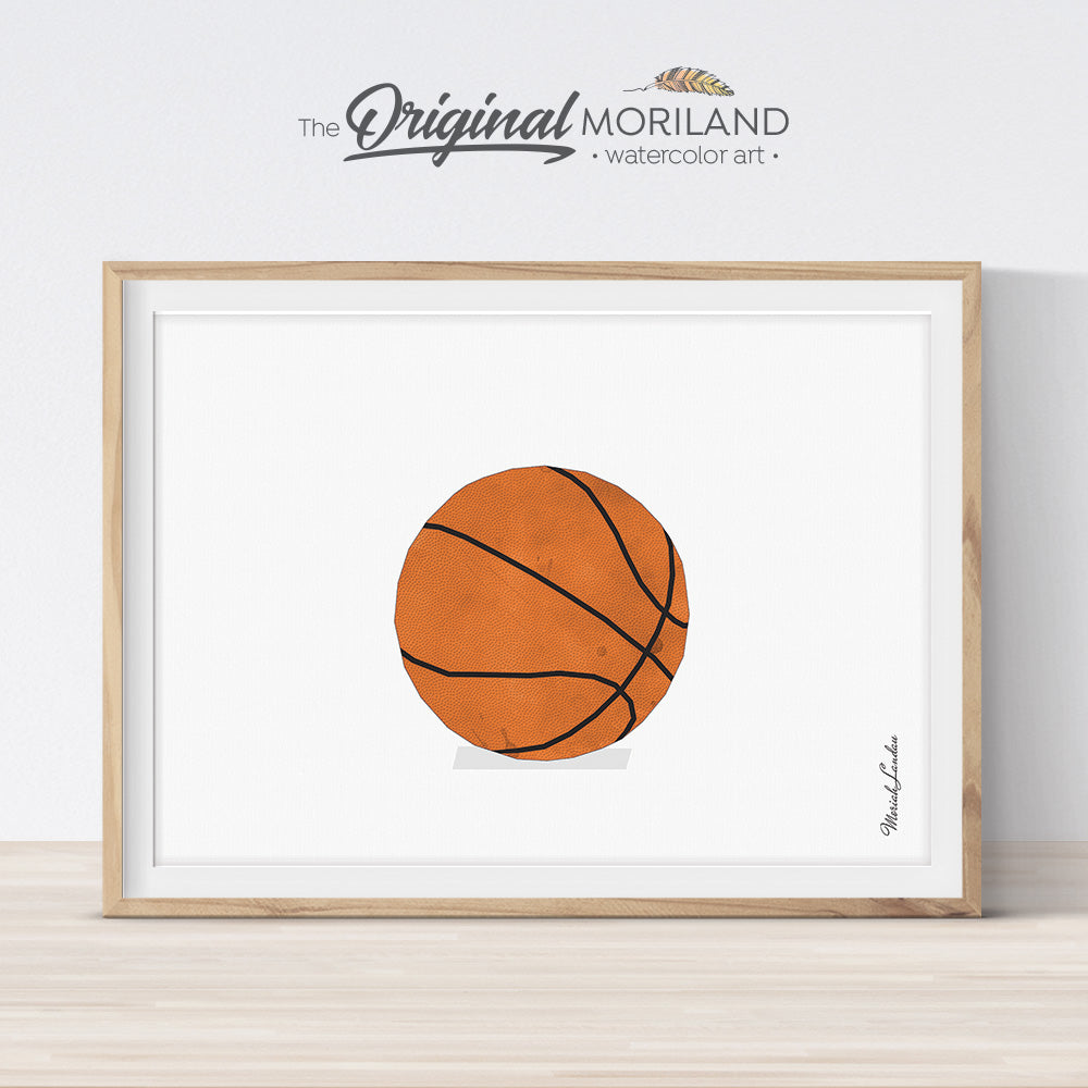 Basketball art print for boy bedroom decor 