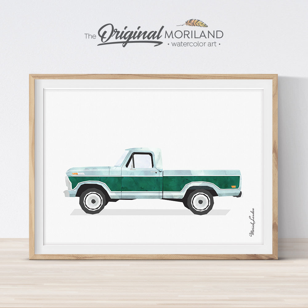 Vintage Trucks - Printable Set of 9 - LAND88