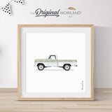 Sage-Green Old Truck Print - Printable Art