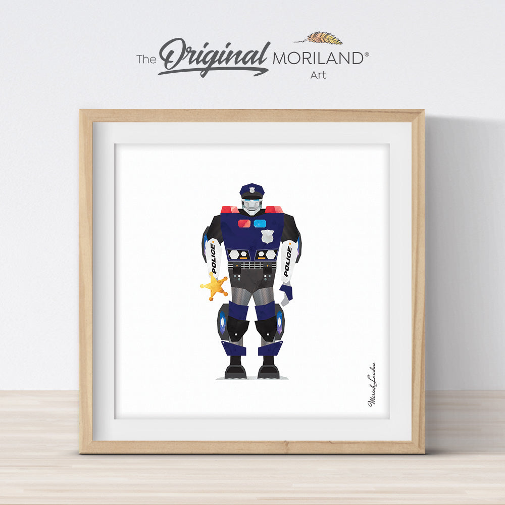 Paul the Police Robot Print - Printable Art