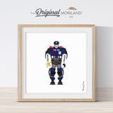 Paul the Police Robot Print - Printable Art