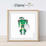 Gary the Garbage Truck Robot Print - Printable Art