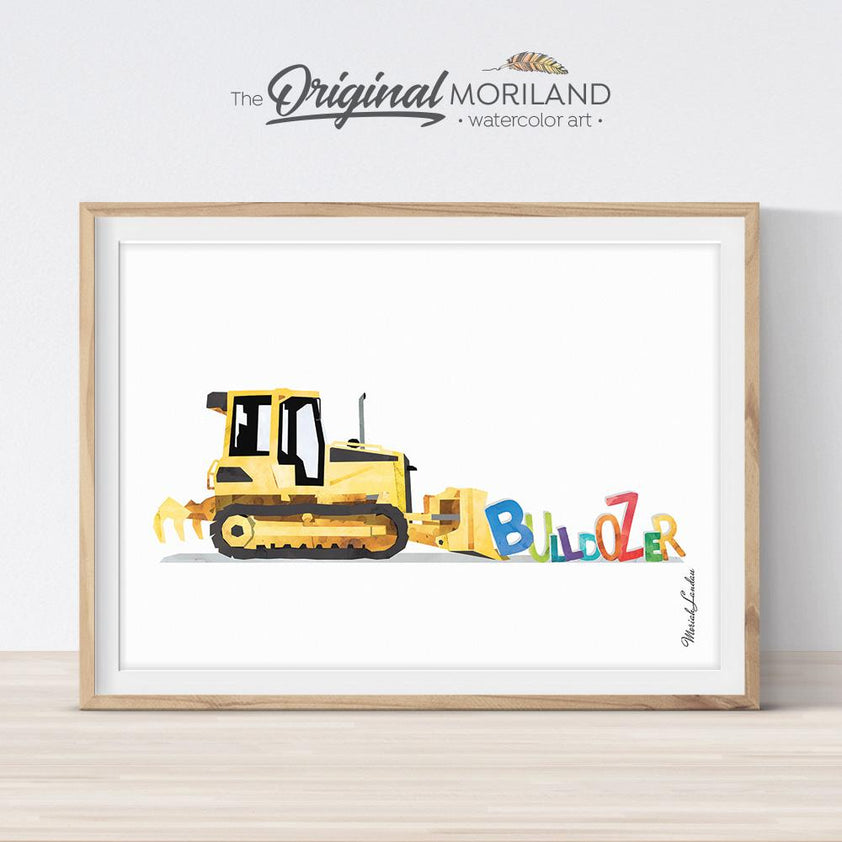 Bulldozer Preschool Print - Printable Art – MORILAND