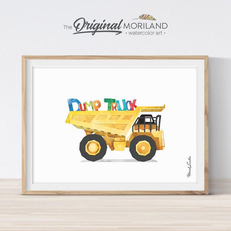 construction preschool learning printable dump truck by MORILAND