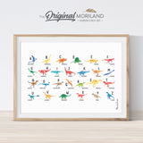 Multicolor Dinosaur Alphabet | Horizontal - Printable Art