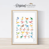 Multicolor Dinosaur Alphabet | Vertical - Printable Art