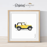 Classic Yellow Off-Road SUV - Printable Art