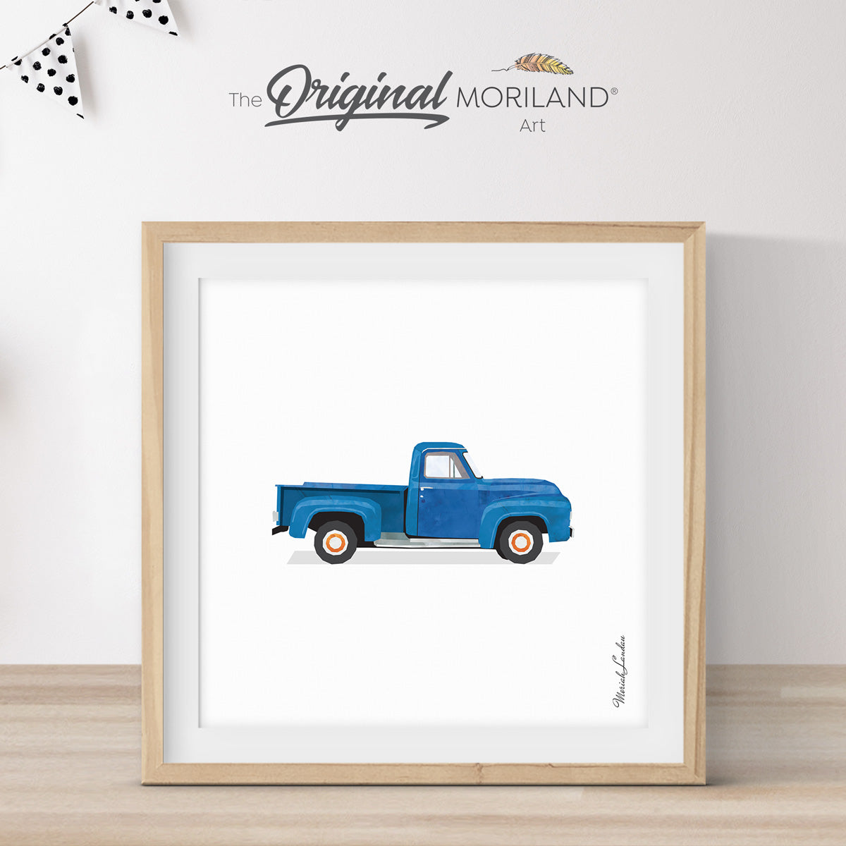 Old-Timer Blue Pickup Truck Print - Printable Art