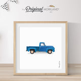 Old-Timer Blue Pickup Truck Print - Printable Art