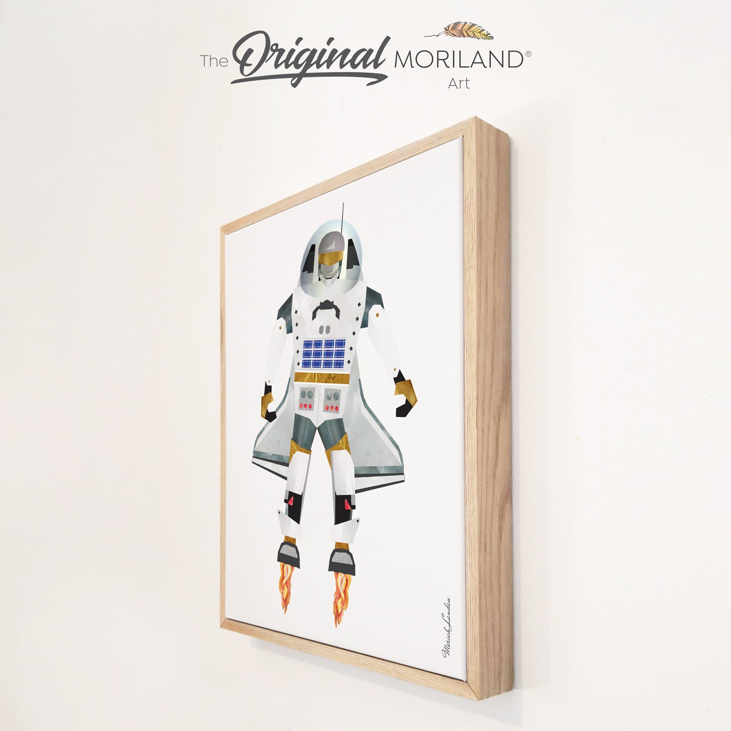 Houston the Space Robot - Framed Canvas Print