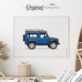Blue Car Print for boy room decor by MORILAND