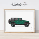 Classic Dark Green SUV Print - Printable Art