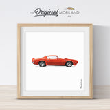 Classic Red Muscle Car Print - Printable Art