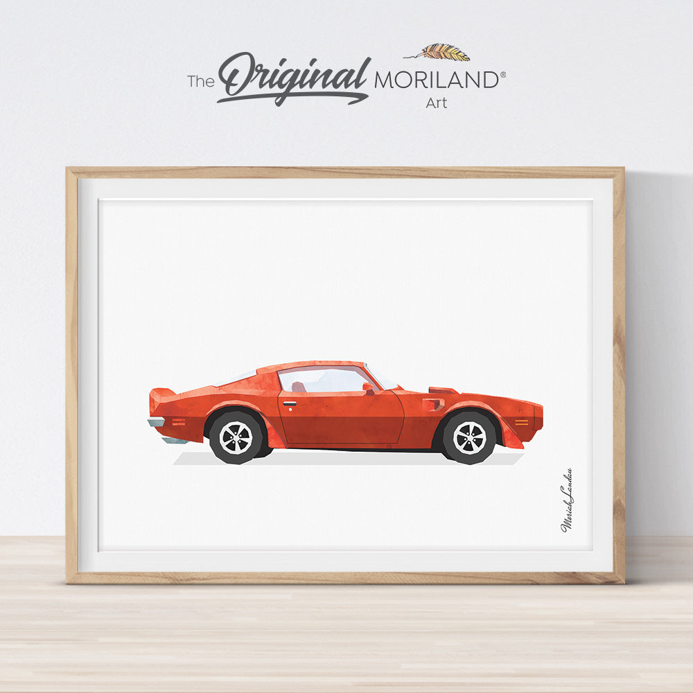 Classic Sports Car wall art for boy bedroom decor 