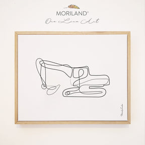 Digger - One Line Art Drawing - Framed Canvas Print,  One Line Drawing Print, Digger Art, Construction Print, Excavator Print, Toddler Boy Room Decor, Transportation Decor, Vehicle Framed Canvas, Boy Nursery One Line Art, Toddler Bedroom Decor, Minimalist Art, MORILAND Art, Kids Poster by MORILAND