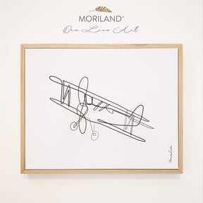 One Line Drawing Print, Vintage Plane Art, Construction Print, Vehicle Print, Toddler Boy Room Decor, Transportation Decor, Vehicle Framed Canvas, Boy Nursery One Line Art, Toddler Bedroom Decor, Minimalist Art, Airplane Decor, MORILAND Art, Kids Poster by MORILAND