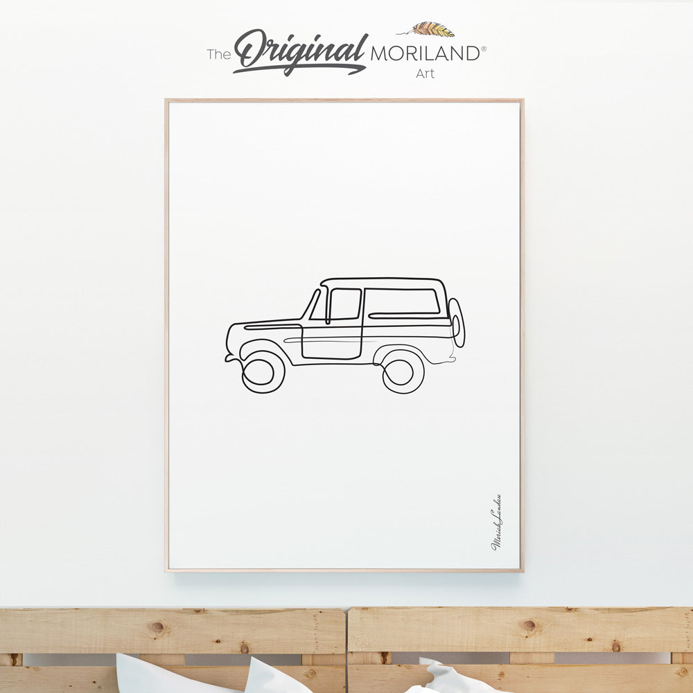 One Line Drawing Car Print - Vertical, Toddler Boy Room Art, Transportation Decor Printable, Minimalist Art, Transportation Wall Art, Printable, Minimalist Nursery, MORILAND