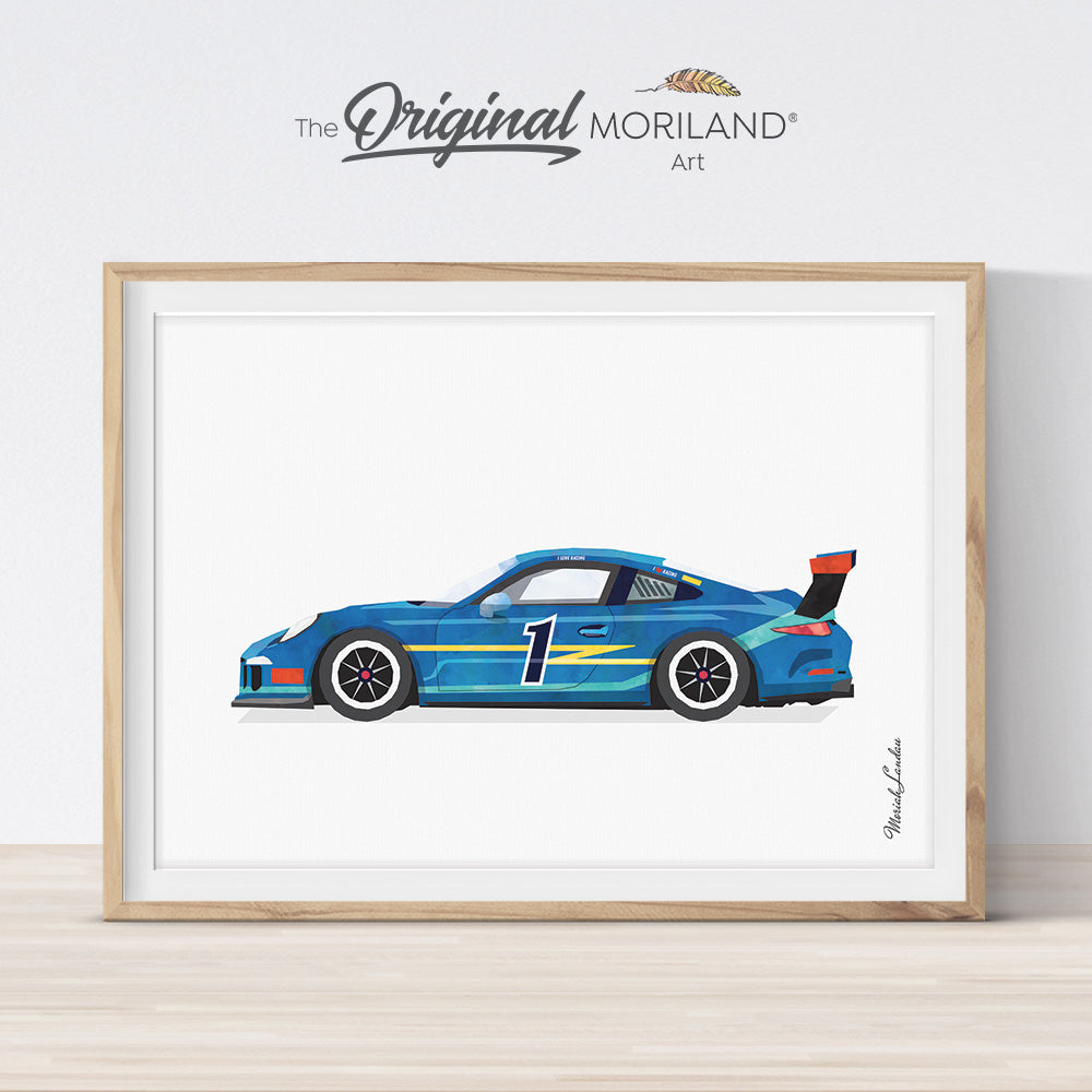 Sports Car Racing Car Print - Printable Art by MORILAND