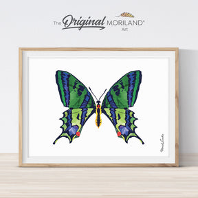 Watercolor butterfly printable wall art for girls bedroom décor by MORILAND