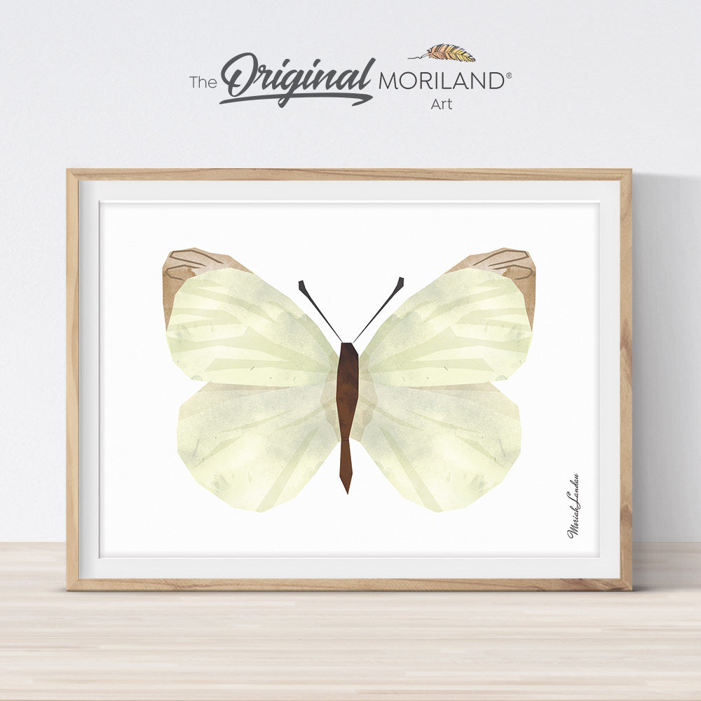 Watercolor butterfly printable wall art for girls bedroom décor by MORILAND