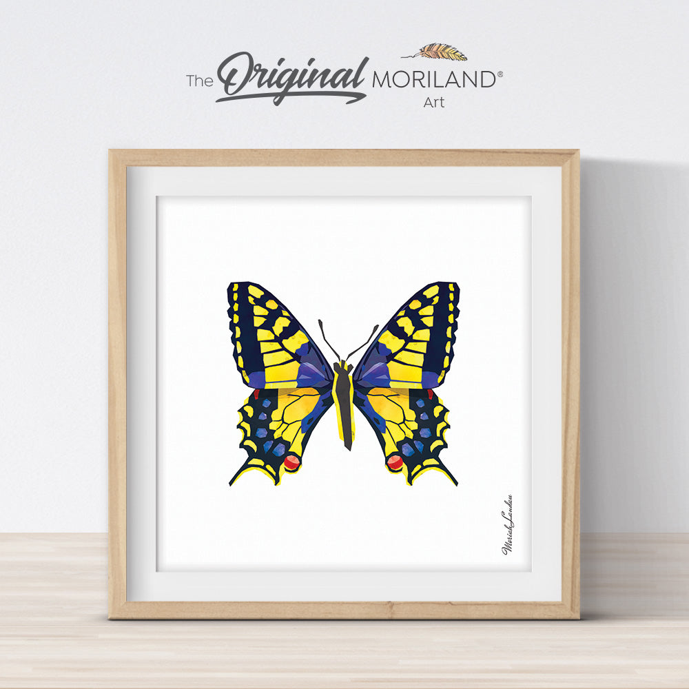 Yellow-Purple Butterfly Print - Printable Art