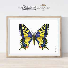 Watercolor butterfly printable wall art for girls bedroom décor by MORILAND