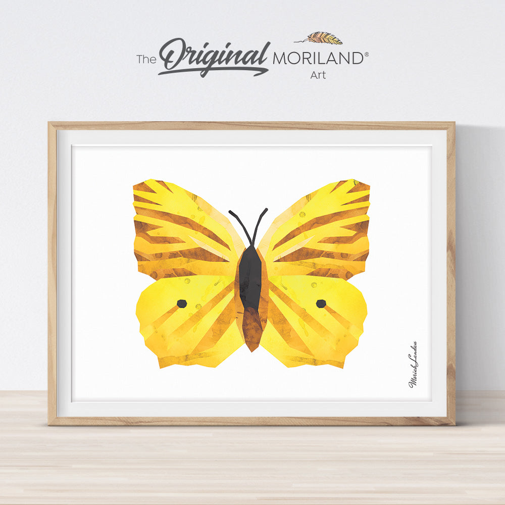 Watercolor butterfly printable wall art for girls bedroom décor by MORILAND