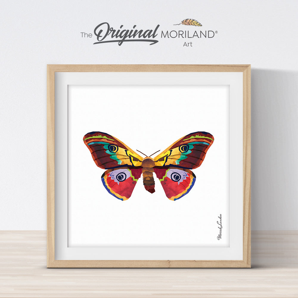 Multicolor Moth Print - Printable Art