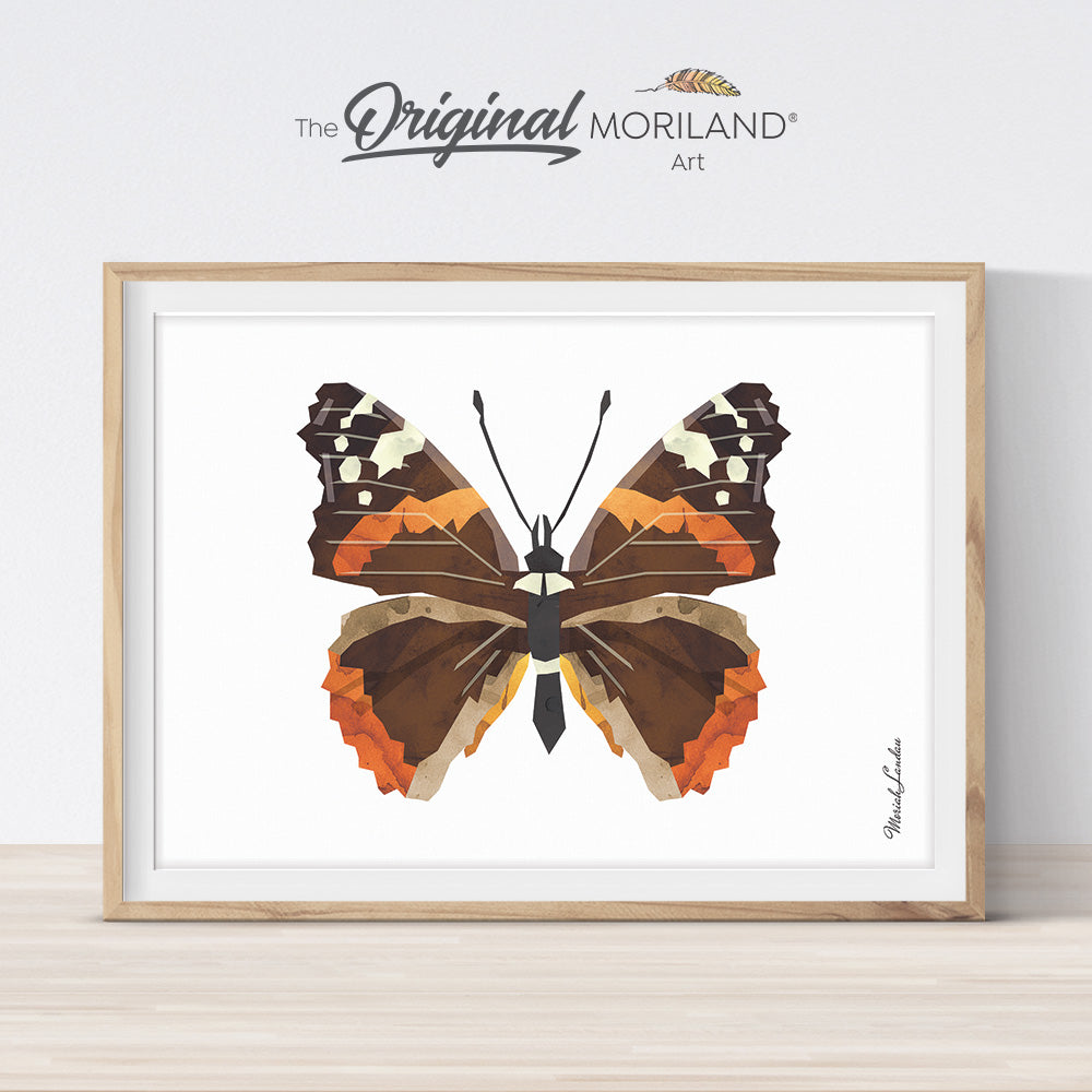 Watercolor butterfly printable wall art for girls bedroom décor by MORILAND
