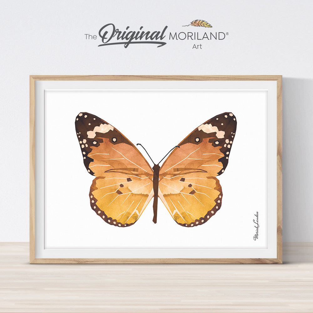 Watercolor butterfly printable wall art for girls bedroom décor by MORILAND