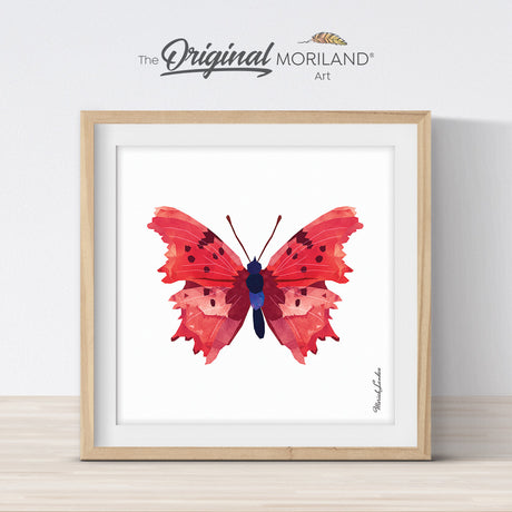 Red Butterfly Print - Printable Art