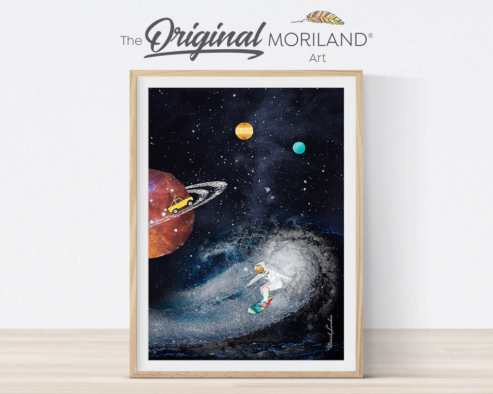 Astronaut in Space Art | Vertical - Printable Set of 4 - LAND5