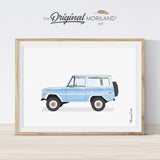 Baby Blue Classic Cars and Trucks - Printable Set of 4 - LAND116