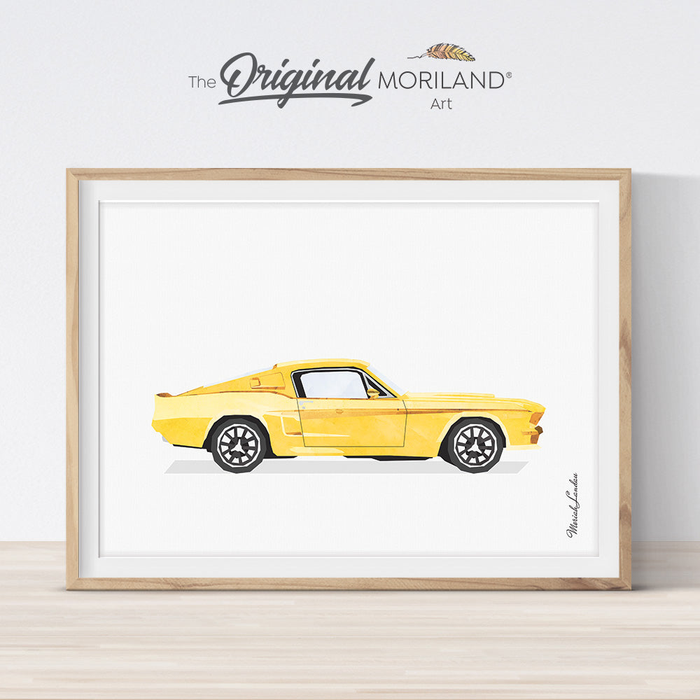 Classic Car Print, Car Print, Transportation Wall Art, Car Printable, Muscle Car Decor, Boy Bedroom Decor, Vehicle Art, Vintage Car Print, Transportation Decor, Kids Poster by MORILAND