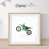 Green Wheelie Dirt Bike Print - Printable Art