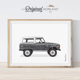 Bronco vintage car wall art for nursery and big boy room