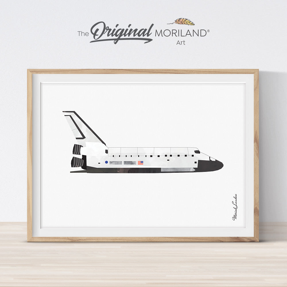 space shuttle wall art print for kids room deocr