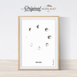 moon phases wall art printable print poster for kids room decor by MORILAND Art