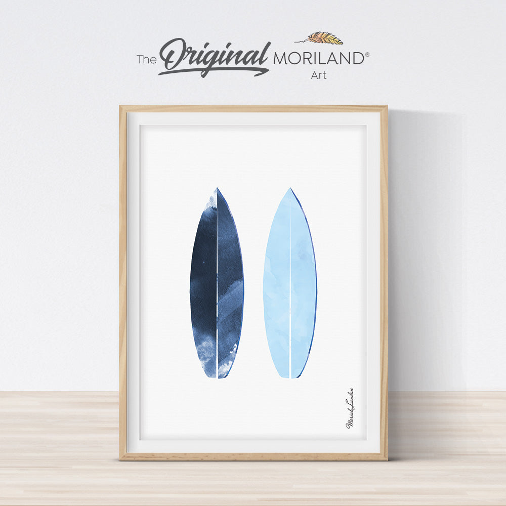 Surfboards Art Print, Printable Surfboards Wall Art, Nautical Art, Surf Art, Watercolor Surfboard, Coastal Bedroom Poster, Kids Poster, Watercolor Art by MORILAND