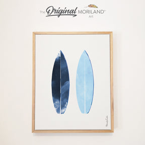 Surfboards - Framed Canvas Print | Boys Nursery Decor, Vintage Surf Printable, Girl Boy Room Wall Decor, Surfboard, Surf Decor, Surfer Bedroom Poster, Kids Wall Art by MORILAND