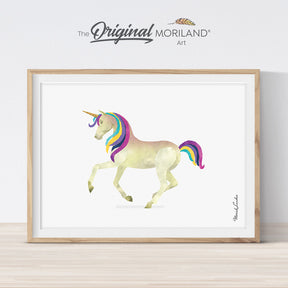 Unicorn Print, Girls Wall Art, Printable Girls Room Art, Fairytale Decor, Girl Nursery Decor, Girls Room Decor, Unicorn Decor, Kids Watercolor Art, Nursery Printable, MORILAND Art