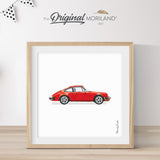 Red Classic Sports Coupe Car Print - Printable Art