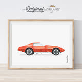 Red Classic Sports Car Print - Printable Art